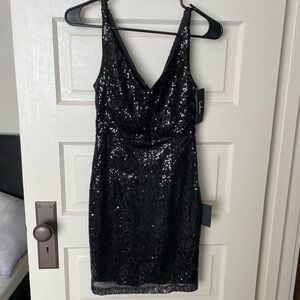 Lulu’s Black Sequin Mini Dress